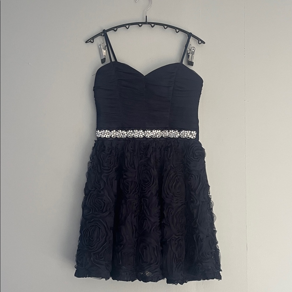 Trixxi Blue Mini Dress with Embellished Waist